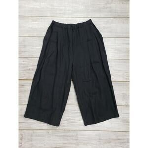 Ralston Zuka Women's Loose Black Pants Size M 100% Linen Lightweight Trousers